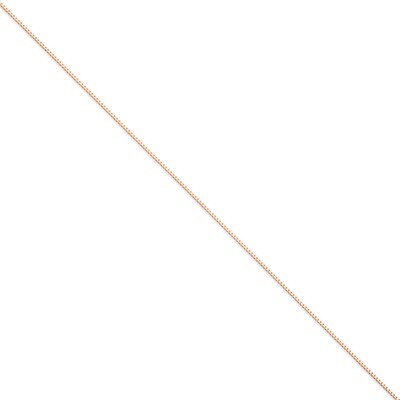 1.0mm Box Link Chain 18 Inch 14k Rose Gold RSC3-18, MPN: RSC3-18, 886774429847