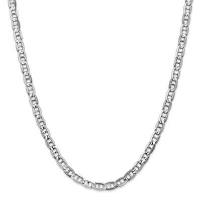 5.25mm Concave Anchor Chain 14k White Gold WCA140-18, MPN: WCA140, 886774561387