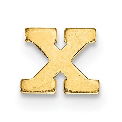 Die Struck Letter X 14k Yellow Gold YG2220X, MPN: YG2220X,