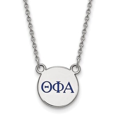 Theta Phi Alpha Extra Small Enameled Pendant with 18 Inch Chain Sterling Silver SS027TPA-18, MPN: S…