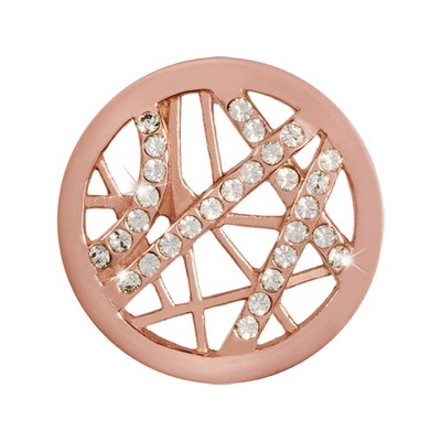 Nikki Lissoni Rebellious Stripes Rose Gold-Plated 23mm Coin C1383RGS, MPN: C1383RGS, 8718627469361