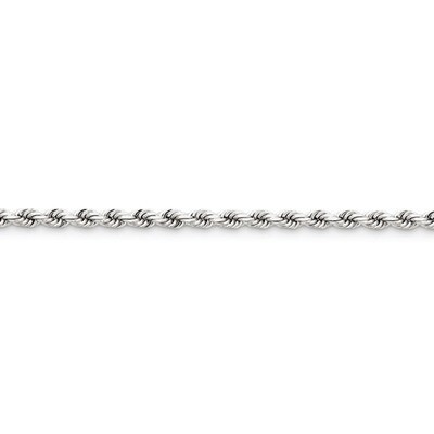 4mm Diamond-cut Rope Chain 7 Inch 14k White Gold 030W-7, MPN: 030W-7, 886774083902