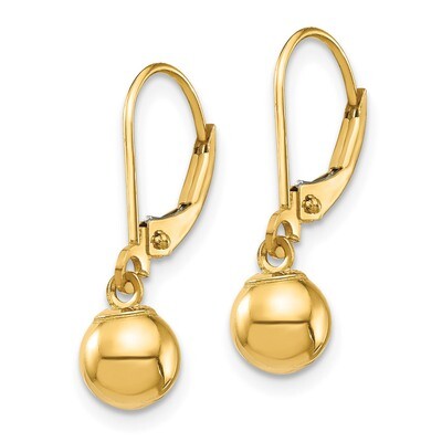 Dangle 6mm Bead Earrings - 14k Gold SE952 by Madi K, MPN: SE952, 27657402605