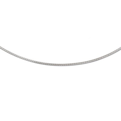 Leslie&#39;s 1.2mm Omega/Detachable Clasp Chain 16 Inch - 14k White Gold HB-2783-16, MPN: 2783-16, 8839…