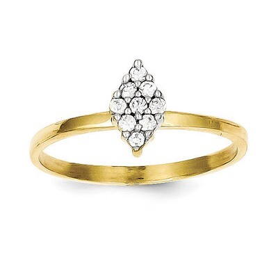 Promise Ring 10k Gold Synthetic Diamond 10C1176, MPN: 10C1176, 886774020396