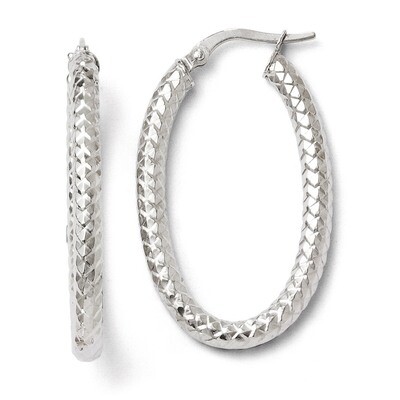 Leslie&#39;s ForeverLite Polished and Textured Earrings - 14k White Gold HB-LE462, MPN: LE462, 88395702…
