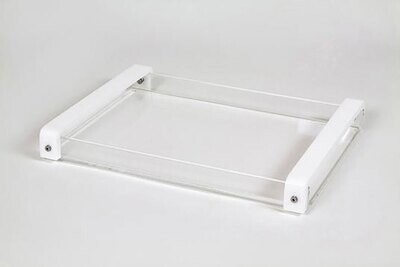 Tizo Acrylic Lucite Tray with Handle 16 x 12 Inch White HA214WHTY, MPN: HA214WHTY,