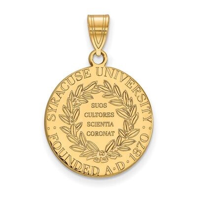 Syracuse University Large Crest Pendant Gold-plated Silver GP039SYU, MPN: GP039SYU, 886774940182
