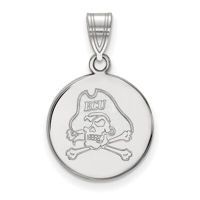 East Carolina University Medium Disc Pendant 10k White Gold 1W035ECU, MPN: 1W035ECU, 886774786100