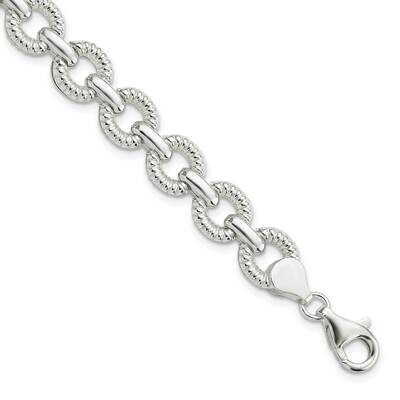 Fancy Link Bracelet Sterling Silver Polished QG5813-7.5, MPN: QG5813-7.5,