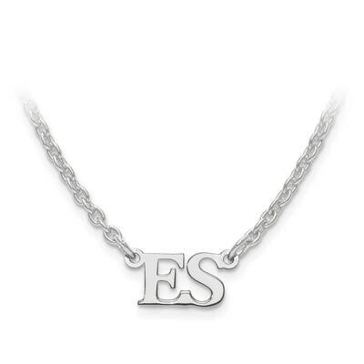 Laser Polished Initial Pendant with Chain Sterling Silver Rhodium-plated XNA654SS, MPN: XNA654SS, 8…