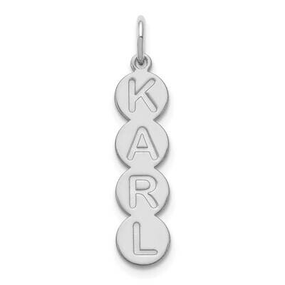 4 Letter Bubble Pendant 14k White Gold XNA1331W, MPN: XNA1331W,