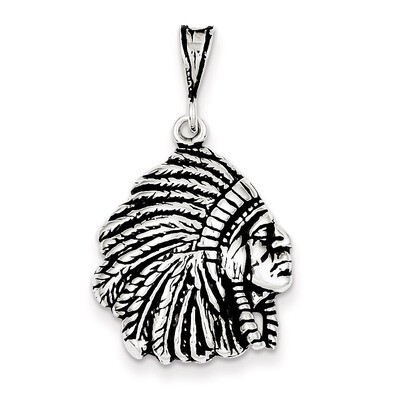 Man Charm Antiqued Sterling Silver QC7615, MPN: QC7615, 883957529370