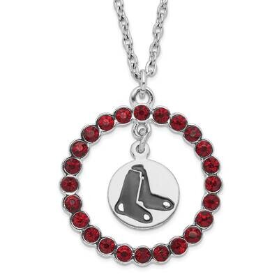 MLB Boston Red Sox Red Spirit Crystal Wreath Necklace Silver-tone RSO067N-CR, MPN: RSO067N-CR, 6344…