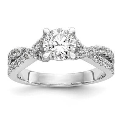 Diamond Vs/Si, D E F, Round S/M By-Pass Engagement Ring 14k White Gold True Origin Lab Grown RM2515…