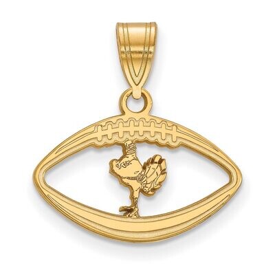Virginia Tech Pendant in Football Gold-plated Silver GP055VTE, MPN: GP055VTE, 886774949352