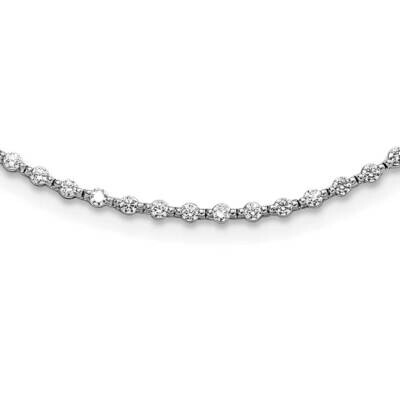 Sterling Silver Diamonique Tennis Necklace J351229 000 000