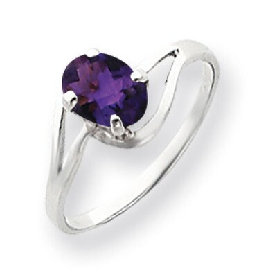 Amethyst Ring 14k white Gold 7x5mm Oval Y4643AM, MPN: Y4643AM, 883957565729