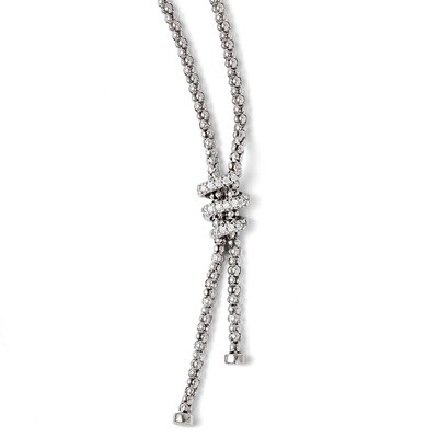 Leslie&#39;s Synthetic Diamond Necklace - Sterling Silver HB-QLF329-17, MPN: QLF329-17, 886774269344