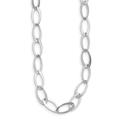 Leslie&#39;s Fancy Link Adjustable Necklace Sterling Silver Polished HB-QLF970, MPN: QLF970, 1911018521…