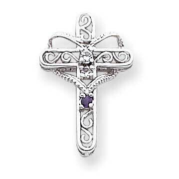 Synthetic Diamond Family Jewelry Pendant 14k White Gold XMP6/3SY, MPN: XMP6/3SY, 883957143095