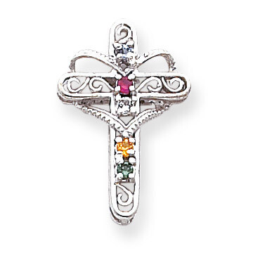 5 Birthstones Filigree Mothers Cross Pendant 14k White Gold Polished XMP6/5, MPN: XMP6/5, 883957447…