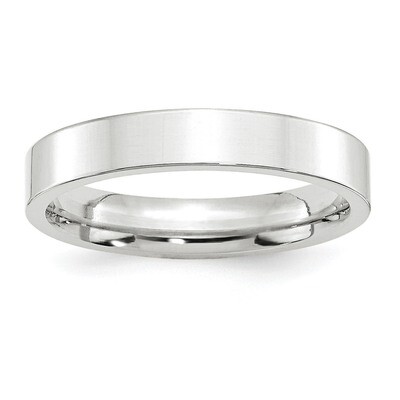 4mm Standard Flat Comfort Fit Band 10k White Gold WFLC040 Engravable, MPN: WFLC040, 886774462158