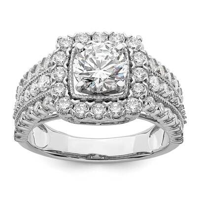 Si1/Si2, G H I, Semi-Mount Engagement Ring 14k White Gold Lab Grown Diamond RM8716E-100-WLG, MPN: R…