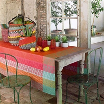 Le Jacquard Francais Bastide Red Pepper Coated Tablecloth 69 X 69 Inch 23490, MPN: 23490, 366026923…
