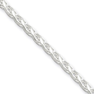 18 Inch 2.75mm Diamond-Cut Spiga Chain Sterling Silver QDS080-18, MPN: QDS080-18, 886774412245