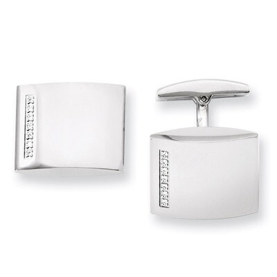 Synthetic Diamond Cufflinks - Stainless Steel SRC199 by Chisel, MPN: SRC199, 886774973579