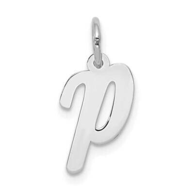 Script Initial P Charm 10k White Gold Small 10YC659P, MPN: 10YC659P,