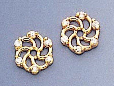 Earring Jacket 14k Gold AAA Quality Diamond XJ7AAA, MPN: XJ7AAA, 883957337197