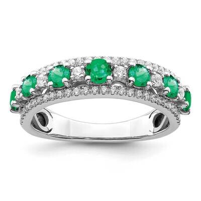 Emerald and Diamond Ring 14k White Gold Polished RM8392-EM-041-WA, MPN: RM8392-EM-041-WA, 883957213…