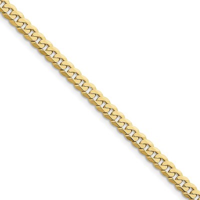 8 Inch 5.75mm Flat Beveled Curb Chain 10k Gold 10FBU140-8, MPN: 10FBU140-8, 191101596391