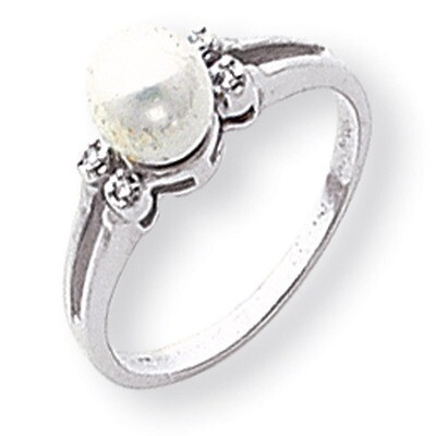 6mm Cultured Pearl Diamond ring 14k White Gold Y1842PL/AA, MPN: Y1842PL/AA, 886774134680