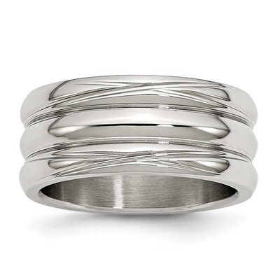 Polished Grooved Ring Stainless Steel SR347-10