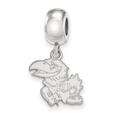 University of Kansas Bead Charm Small Dangle Sterling Silver SS032UKS, MPN: SS032UKS, 886774709024