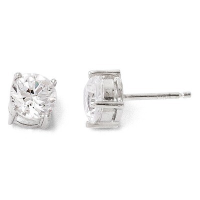 Leslie&#39;s Synthetic Diamond Stud-6.0mm Earrings - 14k White Gold HB-91A, MPN: 91A, 883957024608