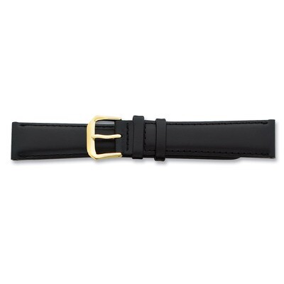 12mm Black Italian Leather Watch Band 6.75 Inch Silver-tone Buckle BAW18-12, MPN: BAW18-12, 8867741…