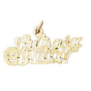 Dazzlers Jewelry Cute As Button Pendant Necklace Charm Bracelet in Yellow, White or Rose Gold 10149…