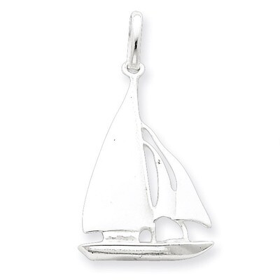 Sailboat Charm Sterling Silver QC4018, MPN: QC4018, 883957909165