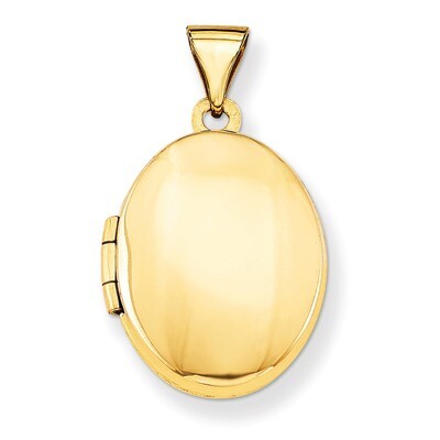Plain Polished Oval Locket 14k Yellow Gold XL120, MPN: XL120, 886774127217