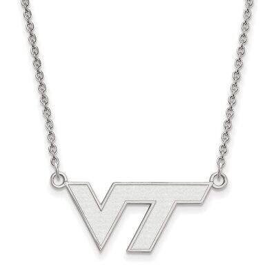 Virginia Tech Small Pendant with Chain Necklace 14k White Gold 4W009VTE-18, MPN: 4W009VTE-18, 88677…