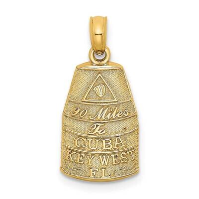 Small Southern Most Point Usa Key West Fl Charm 14k Gold K8694, MPN: K8694, 637218122608