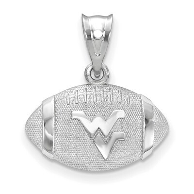 West Virginia University WV Football Pendant Sterling Silver SS506WVU, MPN: SS506WVU, 810680029112