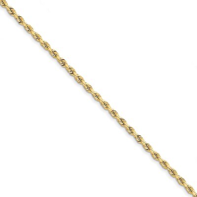 8 Inch 4mm Diamond -cut Quadruple Rope Chain 10k Gold 10QT030-8, MPN: 10QT030-8, 191101600753