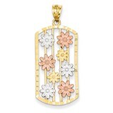 Yellow &amp; Rose Gold with Rhodium Framed Daisy Pendant 14K K1807, MPN: K1807, 883957866871