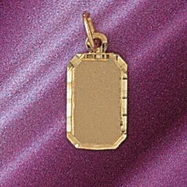 Dazzlers Jewelry Engravable Pendant Necklace Charm Bracelet in Yellow, White or Rose Gold 5793, MPN…