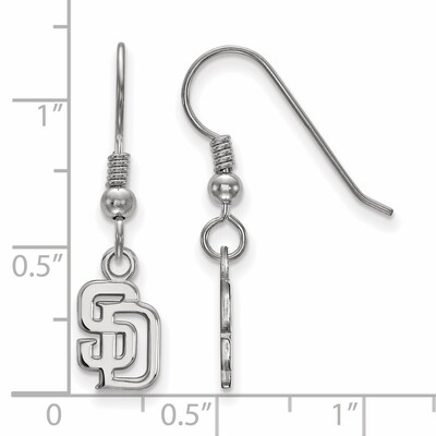 San Diego Padres Extra Small Dangle Earring Wire Sterling Silver SS005PAD, MPN: SS005PAD, 886774624…